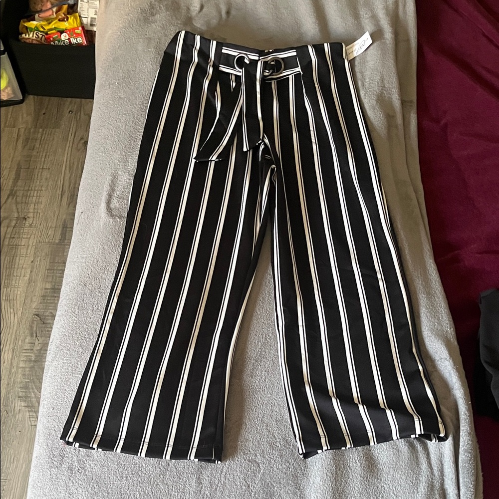 Collection B Monochrome Striped Pants